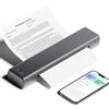Phomemo M08F Stampante Termica Portatile A4, Stampante + 10PCS Carta | Grigia Stampante Piccola Portatile con Batteria Integrata e Stampa Nitida, Compatibile con Smartphone, Windows e Mac