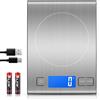 Diyife Bilancia Cucina Digitale, USB Carica, 1g/15kg, con display LCD | Ricaricabile,Batterie Incluse, Alta Precisionee in Acciaio Inossidabile, Funzione Tare, per Culinario, Caffè, Gioielli
