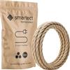 smartect Cavo Elettrico Tessile intrecciato (3 x 0.75mm²) Juta, 50 Metri | Filo Elettrico Tripolare, Vintage, Cavo Elettrico Rivestito in Tessuto per Fai da Te