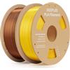 DEEPLEE Filamento PLA Seta Lucida 1.75mm, Effetto Seta, Set 2 Colori, 2kg | Set 2 colori: Oro, Rame, 2kg, compatibile con stampanti 3D FDM, precisione ±0.02mm, superficie liscia e lucida
