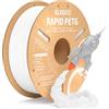 ELEGOO Rapido PETG Filamento Stampante 3D 1,75mm 1kg Bianco | 30-600mm/s, precisione dimensionale +/- 0,02mm, adatto per la maggior parte delle stampanti 3D FDM