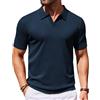 Coofandy Uomo Zt009651 Soft (Confezione da 1) | Tessitura a maglia, camicie da golf, colletto polo, camicie estive leggere, casual business, vestiti vecchi soldi