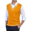 Fulidngzg Maglione Uomo Invernale in Lana Senza Maniche con Collo a V Gilet in Maglia Maglioncino Cotone Casual Pullover Primaverile Leggero Sottogiacca Cashmere Elegante per Case Lavoro