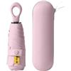 erised's bifrost Mini ombrello da viaggio con manico ad anello, strato di rivestimento in tessuto, anti UPF 50, protezione UV 99,9%, compatto e pieghevole, leggero, piccolo zaino portatile, pioggia, sole, uomo, donna