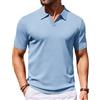 Coofandy Uomo Zt009651 Soft (Confezione da 1) | Tessitura a maglia, camicie da golf, colletto polo, camicie estive leggere, casual business, vestiti vecchi soldi
