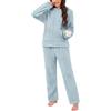 Wiepux Pigiama Donna Caldo Pile Soffice Invernale Tuta da Casa | Vita Elastica Loungewear Con Cappuccio 2 Pezzi Comodo Avvolgente Abbigliamento da Casa Tasche Marsupio Tempo Libero Regalo