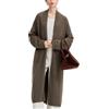 VETLURY Cardigan Lungo Donna Lana Merino Tasche | Tasche,Apertura Frontale,Maniche Lunghe,Morbido,Comodo,Caldo,Elegante,Traspirante