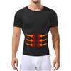 Arjen Kroos Maglietta Compressione Uomo Manica Corta Contenitiva Snellente | Maglia Contenitiva Snellente Controllo Pancia, Shapewear Supporto Petto e Dorso, Intimo Modellante Traspirante per Palestra