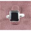 Nero Diamante Solitario 9.35 KT Certificato Taglio Ottagonale Donna Astrologico