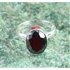 Anello Solitario Donna con Diamante Nero Ovale 9.50 Ct AGI in Argento 925
