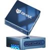 BMAX Mini PC, Intel Twin Lake N95 (fino a 3,4 GHz) 12 GB LPDDR5 512 GB SSD | 4K UHD Dual Display/USBx4/WiFi 5/BT/Gigabit Ethernet Micro Desktop Computer Compatto Mini computer per ufficio, casa