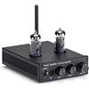 Fosi Audio T20 Bluetooth Valvole Amplificatore Mini Finale di Potenza a 2 Canali in Classe D Amp per Cuffie Compatto con Tubi a Vuoto 6A2 per Altoparlanti Passivi Domestici