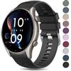 Vancle Cinturino per Amazfit GTR 4 3 2 3Pro/ Stratos 3 2, 22mm Cinturini in Silicone Sportivo per Amazfit GTR 47mm/Pace/Zepp Z