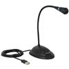 DeLOCK 65871 - Microfono a condensatore USB a collo di cigno per computer e notebook, plug & play, ideale per giocare, podcast, Skypes e canto, Nero