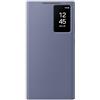 Samsung Smart View Wallet Case custodia a portafoglio con finestra di visione notifiche per Galaxy S24 Ultra, Violet