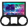 Generic Android 15 Autoradio 9Touchscreen Stereo Auto Per Jeep Wrangler III JK 2010-2018 plug-and-play con Bluetooth Navigatore GPS+Collegamento specchio+Comandi Al Volante+4G+Wifi HM601 4 Core Wifi 1+16GB