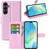 JIUNINE Cover a Libro per Samsung Galaxy A18 / A17 4G / 5G, Rosa | Custodia Portafoglio Antiurto in Pelle Sintetica a Grana Litchi, Portacarte, Chiusura Magnetica, Supporto Regolabile