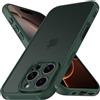 iVoler Cover Opaca per iPhone 16 PRO, [Protezione della Fotocamera] [Antiurto di Grado Militare] Custodia Traslucida Posteriore Ultra Sottile Anti-Impronte Protettiva Case - Verde