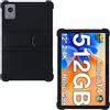 AKNICI 12 Pollici Custodia Silicone per TECLAST T60,DOOGEE T40 Pro/T20 Ultra,Headwolf HPad6/Headwolf Lite/Headwolf HPad6 Pro,OUKITEL OT5S/OT5,SGIN T12S,VASOUN M70,AvidPad A90,Vasoun P200, Nero