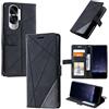 Kukoufey Cover per Honor 90 Lite,Custodia in Pelle Custodia per Honor X50i CRT-AN00 / 90 Lite 5G CRT-NX1 Custodia Cover Case Black