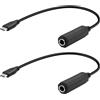 JSADZKJ Adattatore audio da tipo C a 6,35 mm femmina Cavo audio da USB C a jack per cuffie femmina da 1/4 di pollice Cavo audio per amplificatore, mixer, home theatre 30 cm/0,98FT