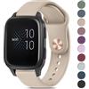 Vancle 20MM Watch Cinturino per Garmin Venu Sq Music/Venu Sq 2 Music/Venu Sq 2 /Venu Sq/Venu 2 /Venu 3 Plus,Silicone Cinturino per Uomo Donna,Tè al Latte