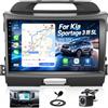 CAMECHO CarPlay Autoradio per Kia Sportage 3 SL 2010-2016 | CarPlay/Android Auto Wireless, 9 HD IPS, Avvio rapido, Plug&Play, FM BT, Telecamera HD inclusa, Comandi volante