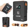 EACHSHOT Mini Micro V Mount Battery, ZGCINE ZG-V50 50Wh 14.8V 3400mAh VMount Battery Support PD USB-C Charger with D-TAP BP USB-C USB-A Output for BMPCC 4K 6K Pro, ZCAM, Canon EOS R5C, Sony FX3