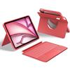 HOU Cover con tastiera per iPad Air 11″, Air 5/4 e Pro 11″ 1/2/3/4 gen | 360° rotante, rimovibile, stand regolabile, verticale/orizzontale, portastilo, trackpad, retroilluminata, cover 360°,Magenta