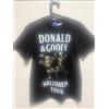 Kingdom Hearts T-shirt Halloween Kingdom Hearts Paperino e Pippo nera rara con etichetta nuova