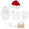 Generico Kit Barba E Parrucca Babbo Natale | Costume Babbo Natale Per Cosplay - Costume Uomini Donne Nonni Adolescenti