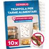 Gerobug Trappole Tarme Alimentari e Farfalline - Maxi Confezione 10 Pezzi | Adesive con Feromoni, Senza Insetticidi: Cattura per il Monitoraggio di Farfalle del Cibo e della Farina in Cucina e Dispensa