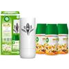 Airwick Freshmatic Kit Profumatore per Ambienti: 1 Freshmatic Completo gadget + 1 ricarica Fresia Bianca e Gelsomino, 1x250ml, e 3 alla fragranza Vaniglia e The Bianco, 3x250ml