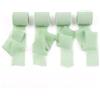 AOOWU Nastro Verde Chiffon, 4 Rotoli Nastro di Seta con Frangia Chiffon, Totale 3,8 cm X 20 m Nastro Regalo Nastri di Seta per Inviti di Nozze, Bouquet da Sposa, Confezioni Regalo, Fai da Te