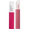 Maybelline SuperStay Matte Ink 120 Artist + 15 Lover, 2 Tinte Labbra | Rossetto Lunga Durata, Coprente e Uniforme per un Colore Intenso