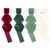 AOOWU Nastro di Chiffon Setoso 4 Colori, 4 Rotoli Nastro di Seta con Frangia Chiffon, Totale 3,8 cm X 20 m Nastro Regalo Nastri di Seta per Inviti di Nozze, Bouquet da Sposa, Confezioni Regalo, DIY