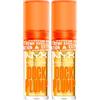 NYX Professional Makeup Duck Plump Gloss Lucidalabbra Tonalità 01 Clearly Spicy Rimpolpante Finish Lucido Luminoso per Labbra Grandi e Carnose con Zenzero e Peperoncino - 2 Lipgloss da 7ml
