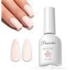 PEACECOLOR Smalto Semipermanente Unghie Nude, 10ML Smalti Semipermanenti per Unghie, Soak Off per Nail Art French Manicure