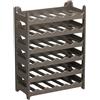 CookandSupply Cantinetta Vino Portabottiglie Effetto Pelle, Marrone Corten, 36 Bottiglie | CookandSupply x TheWV, Cantinetta Modulare Impilabile in Palastica, 6 Bottiglie per Modulo, Scaffale Portavino Salvaspazio
