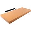 H HANSEL HOME Mensole Galleggianti da Parete 60x25x4cm Colore faggio, Mensole a muro fissaggio invisibile