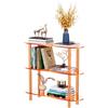 solaround Tavolo Consolle in Acrilico Trasparente, Ingresso Consolle Tavolino, Scaffale Libreria (3 Ripiani Arancione)