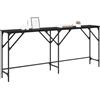 vidaXL Tavolo consolle Rovere Nero 180 x 30 x 75 cm