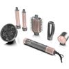 GA.MA Italy Professional, Multistyler UniQ Flow, 6 Accessori, 110.000 rpm | Asciugacapelli, Spazzola Ovale, Arricciacapelli Coanda, Spazzola Piastra e Diffusore, 1550 W, Ultra Ion, 4 Temp.