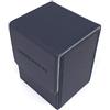 docsmagic.de Premium Magnetic Flip Box (80) Dark Blue + Deck Divider - MTG PKM YGO - Porta Mazzo Blu Scuro