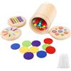 TNEDFOD Montessori Giochi 1 2 3 Anni gioco Educativo di Ordinamento Colori e Forme, Imparare i Colori