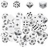 Saituo Home 40 Pezzi Dadi Matematica, Acrilici Dadi da Gioco, 10 Dadi a Punti 10 Dadis Operativi in Matematica 10 Dados a 10 Facce Dado da Gioco y 10 Dadis a Venti Facce per Materiale Didattico