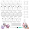 Siebkorb Kit per realizzare palline antistress fai da te con pelli morbide in silicone ispessito da 6 cm, palline vuote trasparenti e bianche, per creare le tue palline antistress per adulti (20 pezzi)