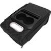 Fockety Cuscino bracciolo Console Centrale Auto, Cuscino di Rialzo in Memory Foam in Pelle PU con portabicchieri e portatelefono, Cuscino bracciolo Console Centrale Auto Fodera bracciolo