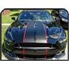 Grafic Adesivi Cofano Tetto Baule Auto Strisce Rally per Auto Car Decal Racing Sticker Decorazione fiancate Sport (Nero Opaco)