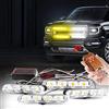 yifengshun Giroscopio LED 4 in 1 Telecomando Wireless DC12V -luce stroboscopica luci DRL lampeggiante magnetico di emergenza segnalazione luci per auto veicolo (Ambre & bianco)